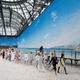 Chanel transformed the Grand Palais into a beach scene during Paris Fashion Week in October 2018.